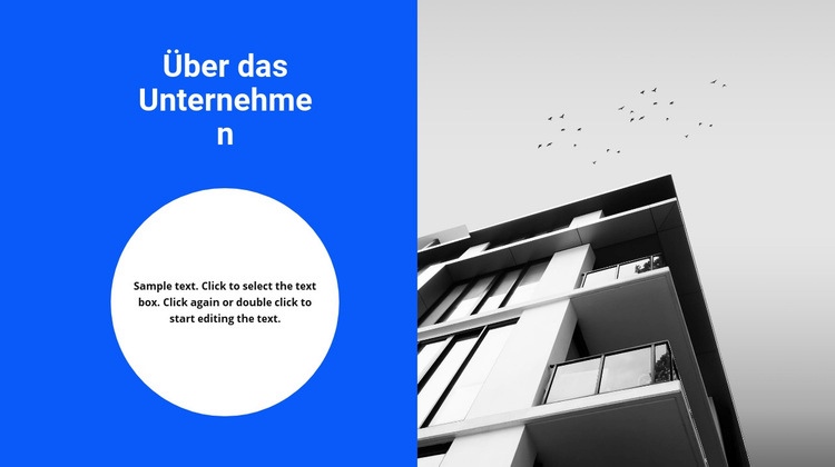 Unser Büro und These über uns Landing Page