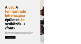 Szokatlan Formák - Céloldal Sablon