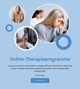 Online-Therapieprogramme – Vorlage Für Website-Builder