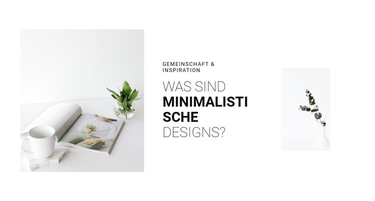 Minimalismus in Ihrem Interieur HTML5-Vorlage