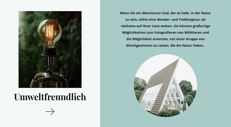 Umweltfreundlich Website design