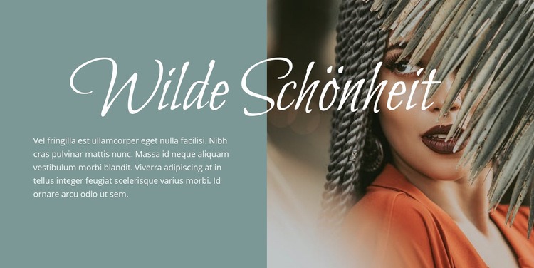 Wilde Schönheit Website design