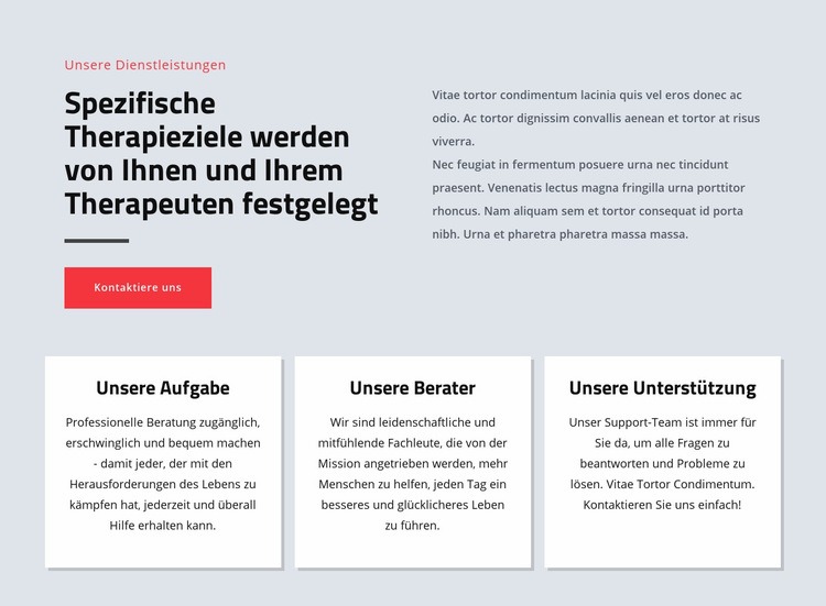 Psychologen helfen Menschen, glücklicher zu leben Website design