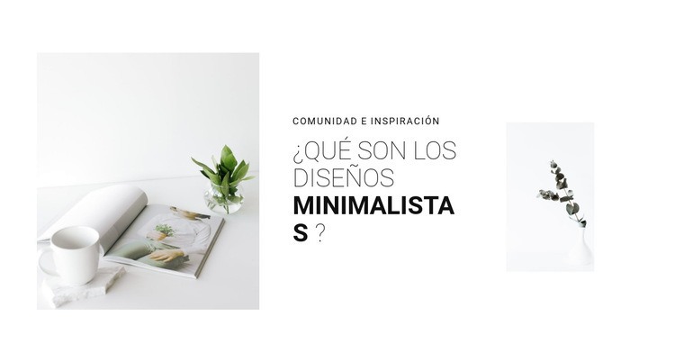 Minimalismo en tu interior Plantillas de creación de sitios web