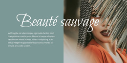 Disposition Du Site Web Pour Beauté Sauvage