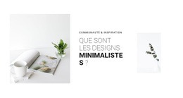 Modèle D'Une Page Pour Minimalisme Dans Votre Intérieur