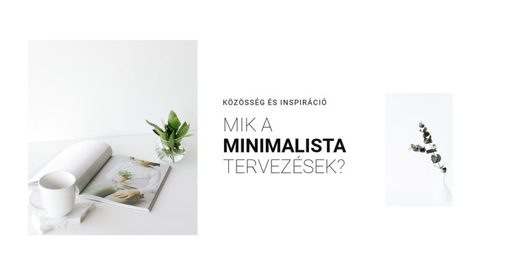 Minimalizmus a belső terekben WordPress Téma