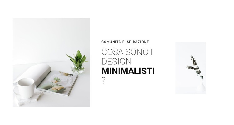 Minimalismo nel tuo interno Costruttore di siti web HTML