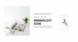 Minimalisme In Je Interieur - Websitesjablonen