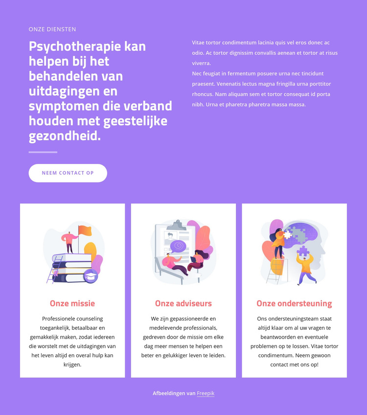 Begeleiden van professionals WordPress-thema