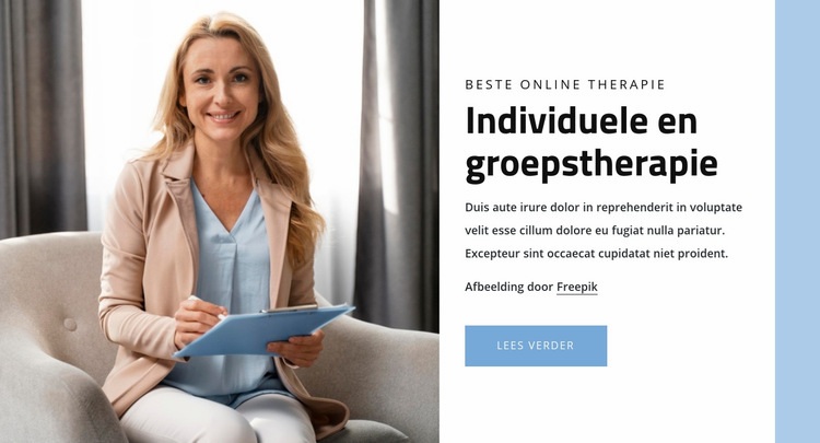 Centrum voor psychologische begeleiding Website mockup