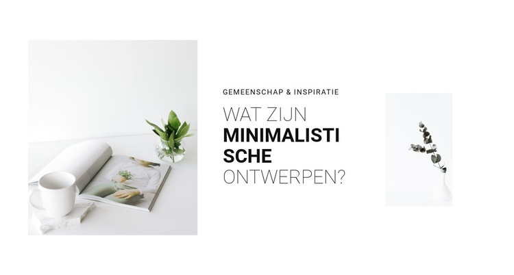 Minimalisme in je interieur Website ontwerp