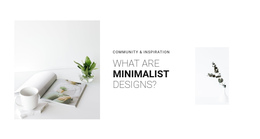 One Page Template For Minimalism In Your Interior