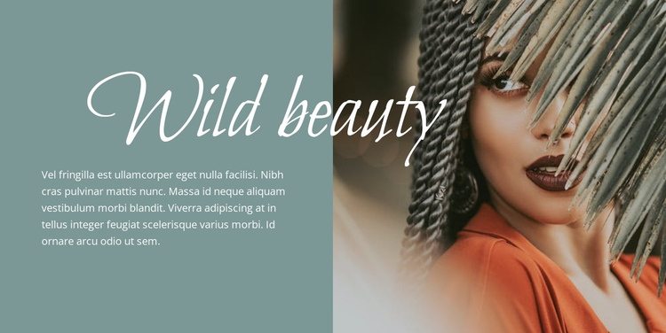 Wild beauty One Page Template