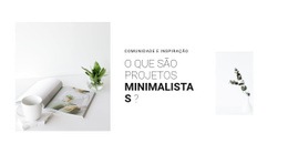 Modelo HTML5 Multifuncional Para Minimalismo Em Seu Interior
