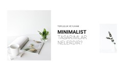 İç Mekanınızda Minimalizm Tablo CSS Şablonu