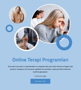 Online Terapi Programları Için Çok Amaçlı Tek Sayfalık Şablon