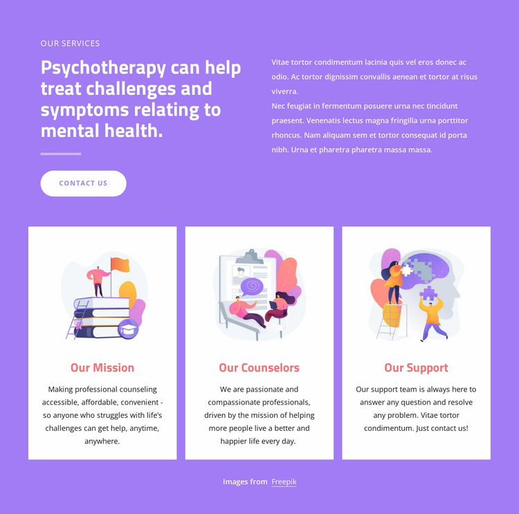 Counseling professionals Website Builder Templates