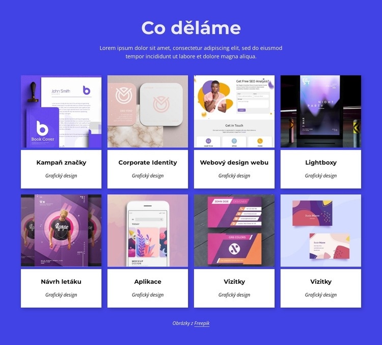 Portfolio kreativního studia Šablona CSS