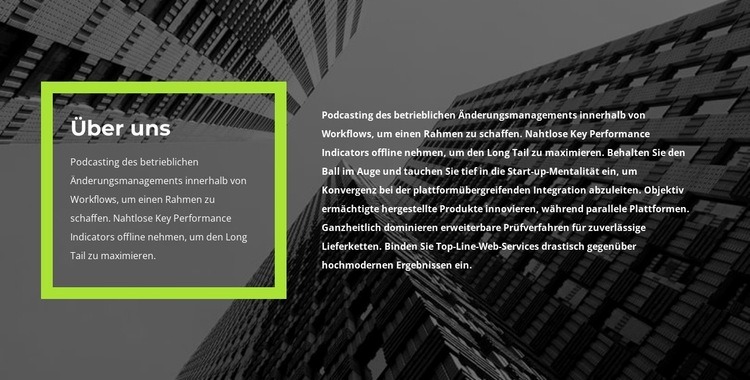 Über den Vertrag Website Builder-Vorlagen