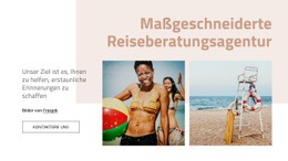 Reiseberatungsagentur - Benutzerdefiniertes Website-Modell