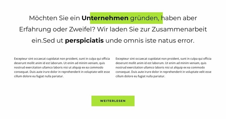 Möchtest du starten Landing Page