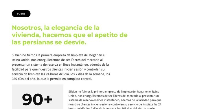 Contador y bloque de texto Plantillas de creación de sitios web