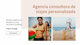 Agencia Consultora De Viajes Plantilla De Una Página