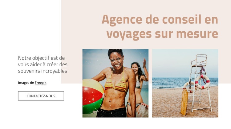 Agence de conseil en voyages Conception de site Web