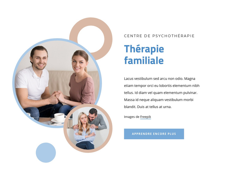 Thérapie conjugale et familiale Modèle de site Web