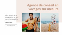 Agence De Conseil En Voyages - Modèle D'Une Page