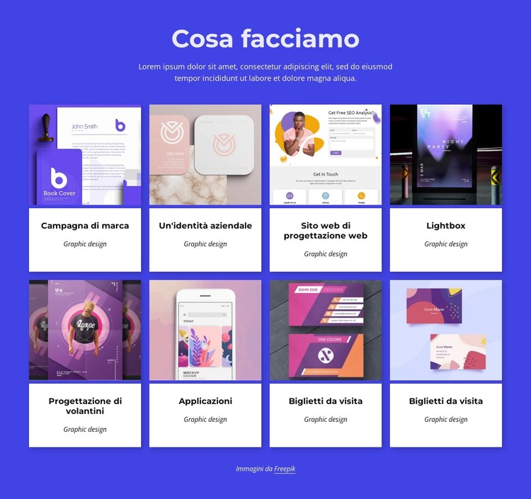 Portfolio dello studio creativo Modello HTML