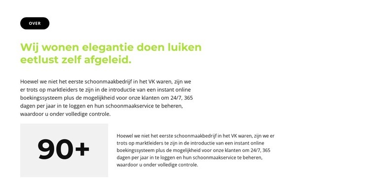 Teller en tekstblok Html Website Builder