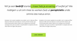 Wil Je Beginnen - HTML5-Sjablooninspiratie