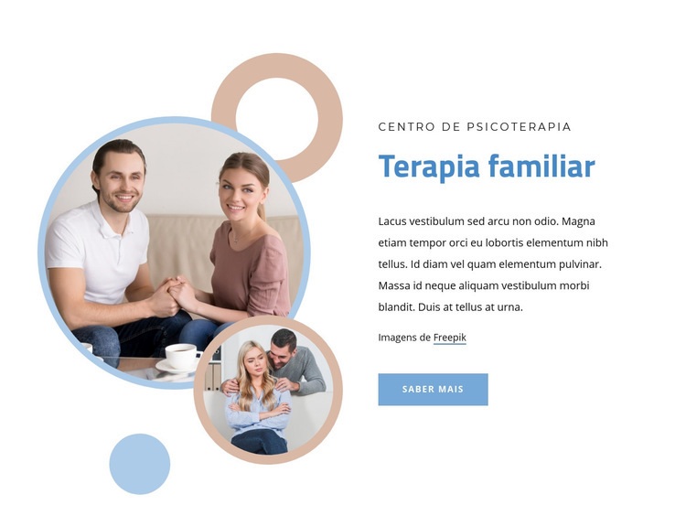 Casamento e terapia familiar Design do site