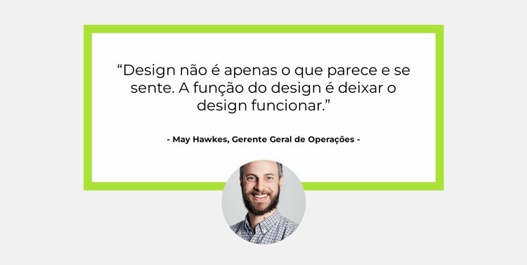 Especialista em design Design do site