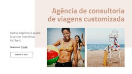 Página De Destino Mais Criativa Para Agência De Consultoria De Viagens