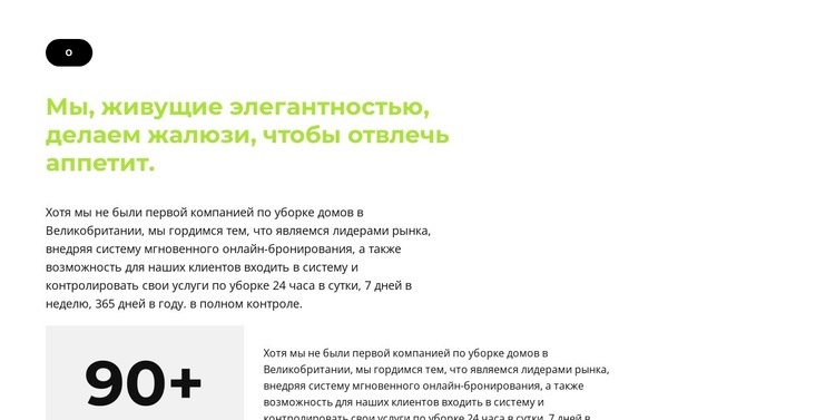 Счетчик и текстовый блок Дизайн сайта