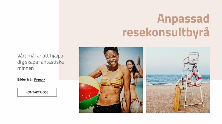 Resekonsultbyrå CSS -mall