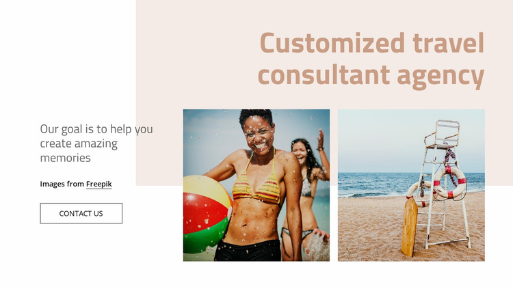 Travel consultant agency Landing Page