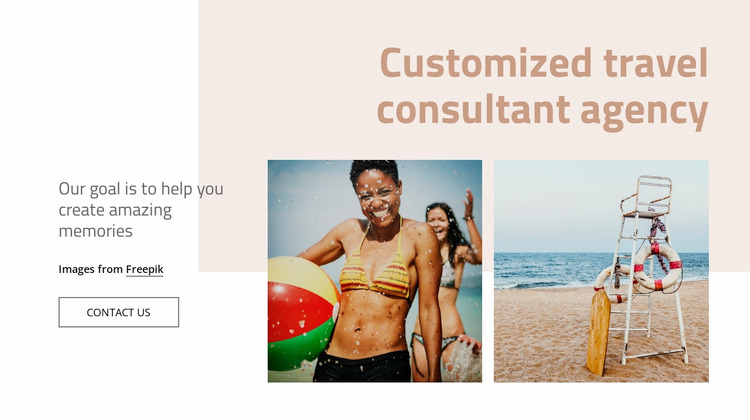 Travel consultant agency WordPress Website Builder