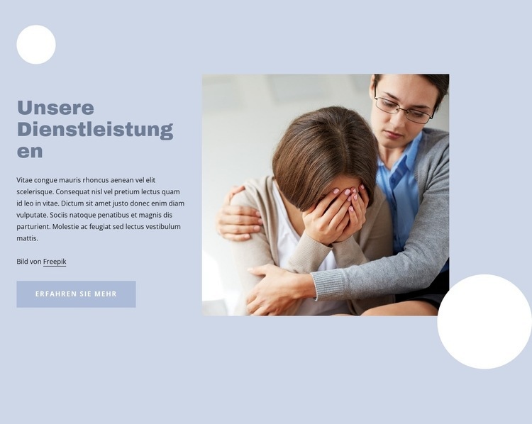 Diagnose und Behandlung von psychischen Störungen Website design