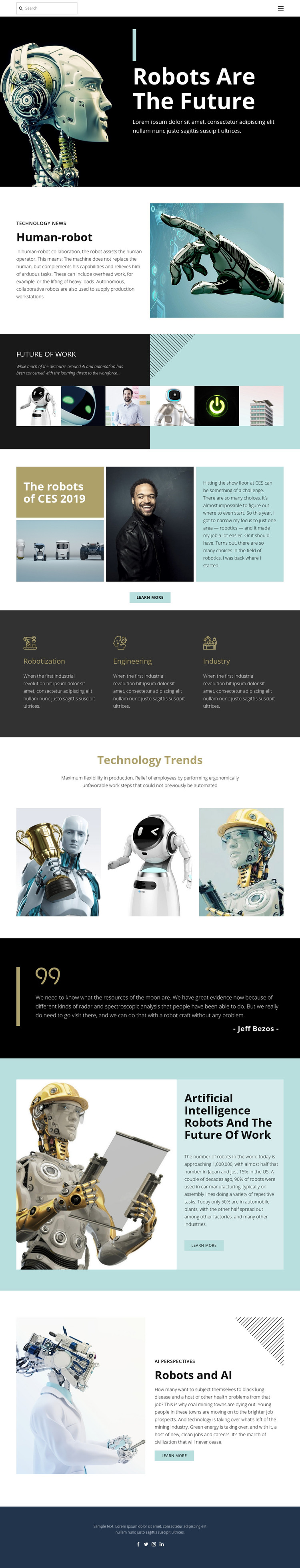 Already future technology Homepage Design