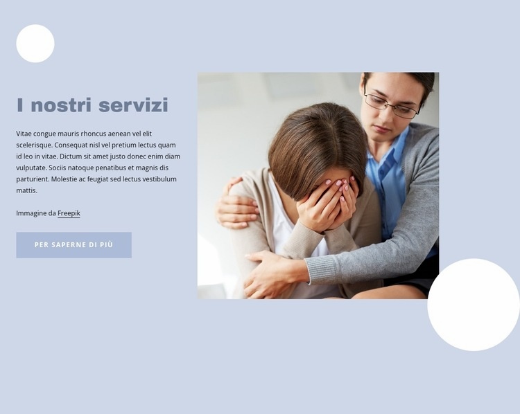 Diagnosi e trattamento dei disturbi mentali Costruttore di siti web HTML