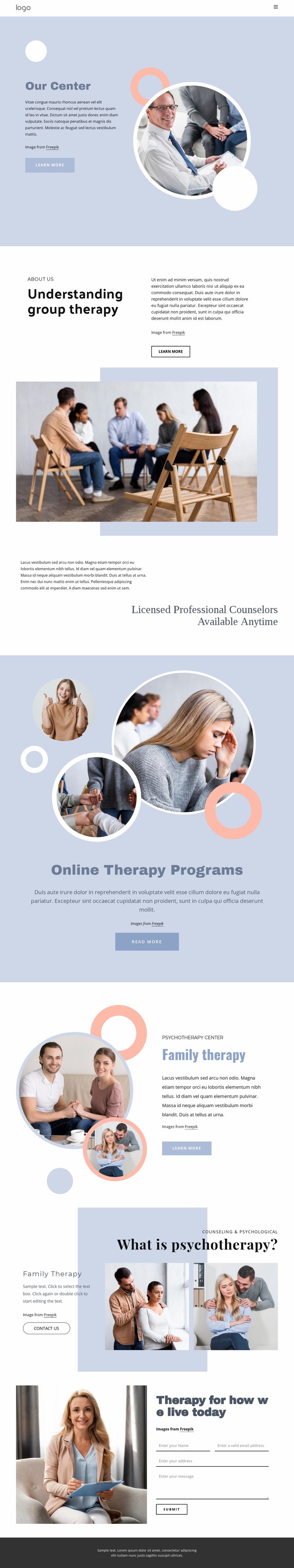 Licensed professional counselors Wix Template Alternative