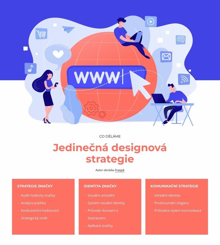 Úspěšná designová strategie Webový design