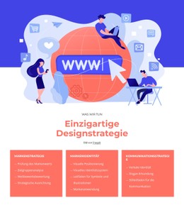 Erfolgreiche Designstrategie Zielseitenvorlage