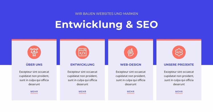 Wir gestalten unvergleichliche Erlebnisse HTML Website Builder