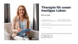 Ein Exklusives Website-Design Für Kontaktaufnahme Mit Einem Therapeuten