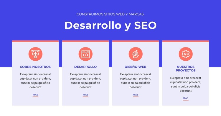 Diseñamos experiencias inigualables Plantilla CSS